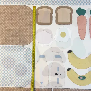 Cotton fabric Farmers market PANEL digital print