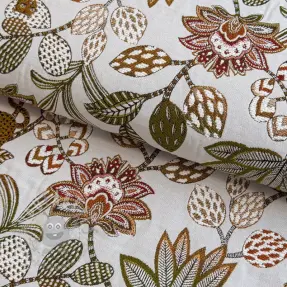 Decoration fabric jacquard Soliman allover blanc