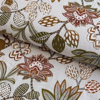 Decoration fabric jacquard Soliman allover blanc