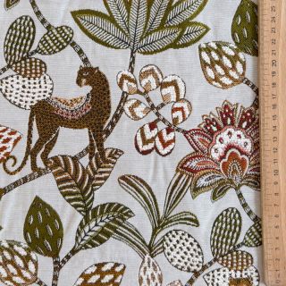 Decoration fabric jacquard Soliman allover blanc