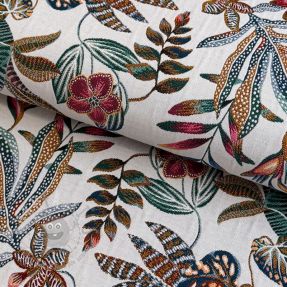 Decoration fabric jacquard Neroli allover blanc