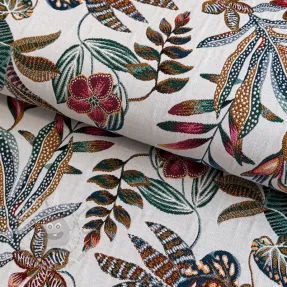 Decoration fabric jacquard Neroli allover blanc