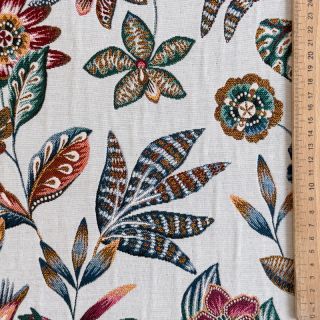 Decoration fabric jacquard Neroli allover blanc