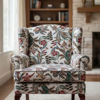 Decoration fabric jacquard Neroli allover blanc