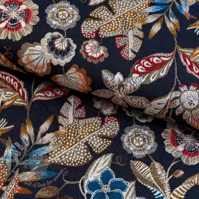 Decoration fabric jacquard Neroli allover nuit