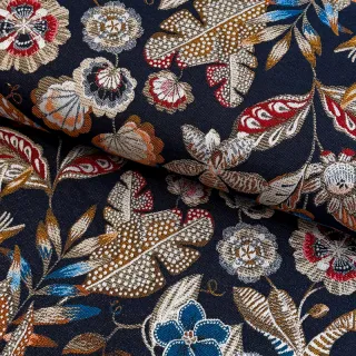 Decoration fabric jacquard Neroli allover nuit
