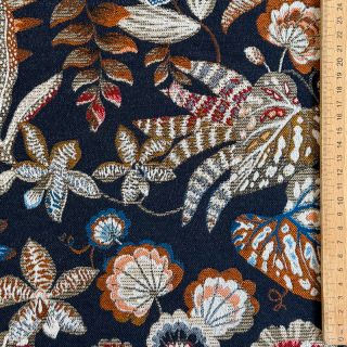 Decoration fabric jacquard Neroli allover nuit