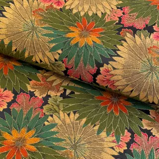 Decoration fabric jacquard Matcha allover kaki