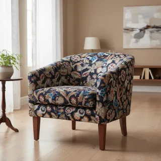 Decoration fabric jacquard Neroli allover nuit