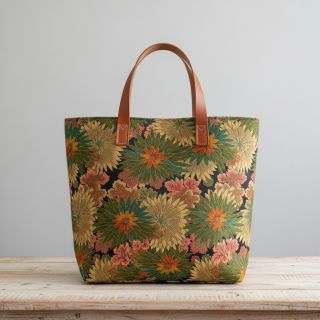 Decoration fabric jacquard Matcha allover kaki