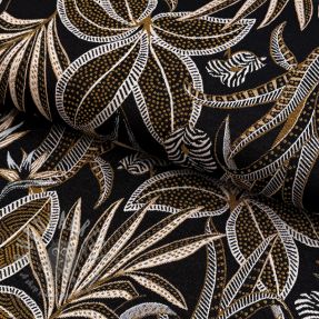 Decoration fabric jacquard Moranto allover noir