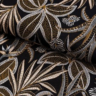 Decoration fabric jacquard Moranto allover noir
