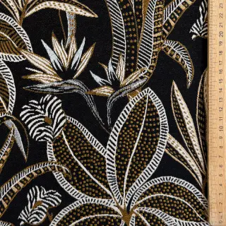 Decoration fabric jacquard Moranto allover noir