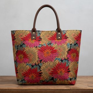 Decoration fabric jacquard Matcha allover rouge