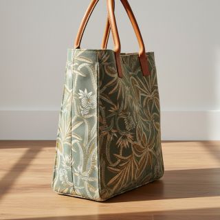 Decoration fabric jacquard Moranto allover kaki