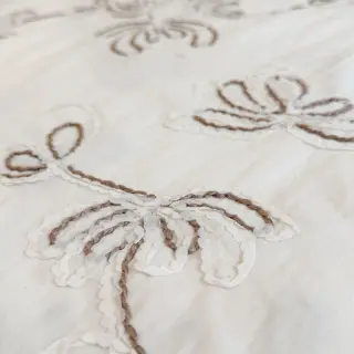 Cotton fabric EMBROIDERY Loom En Light off white