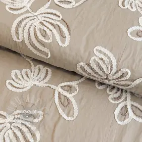 Cotton fabric EMBROIDERY Loom En Light natural