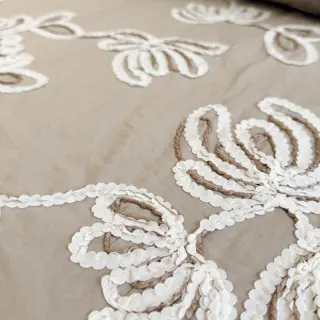 Cotton fabric EMBROIDERY Loom En Light natural