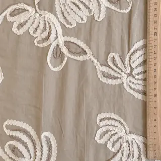 Cotton fabric EMBROIDERY Loom En Light natural