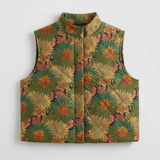 Decoration fabric jacquard Matcha allover kaki