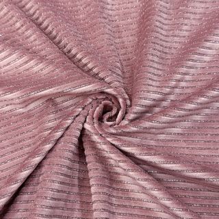 Cosy VELVET LUREX Stripe pink