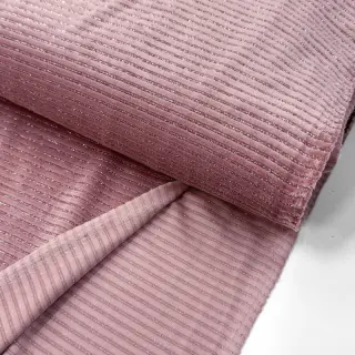 Cosy VELVET LUREX Stripe pink