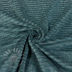 Cosy VELVET LUREX Stripe forest green