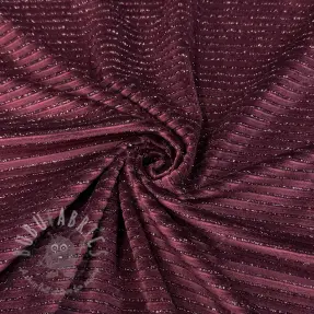 Cosy VELVET LUREX Stripe bordeaux