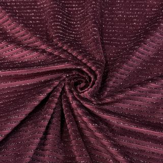 Cosy VELVET LUREX Stripe bordeaux