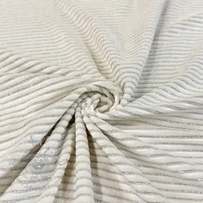Cosy VELVET LUREX Stripe off white