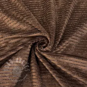 Cosy VELVET LUREX Stripe dark brown