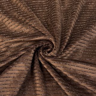 Cosy VELVET LUREX Stripe dark brown