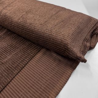 Cosy VELVET LUREX Stripe dark brown