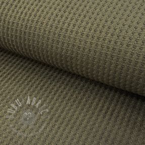 Knit fabrics WAFFLE BIG KNIT khaki