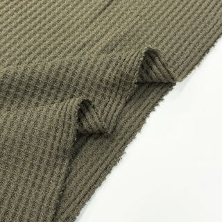 Knit fabrics WAFFLE BIG KNIT khaki