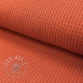 Knit fabrics WAFFLE BIG KNIT rust