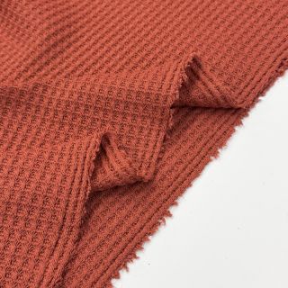 Knit fabrics WAFFLE BIG KNIT rust