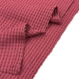 Knit fabrics WAFFLE BIG KNIT dark salmon