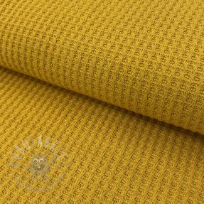 Knit fabrics WAFFLE BIG KNIT ochre