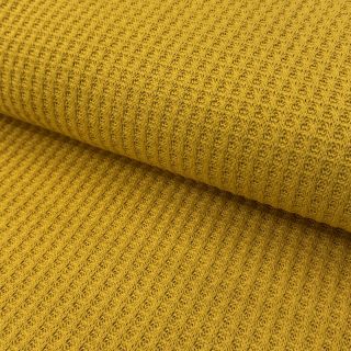 Knit fabrics WAFFLE BIG KNIT ochre
