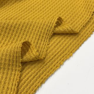 Knit fabrics WAFFLE BIG KNIT ochre