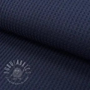 Knit fabrics WAFFLE BIG KNIT navy