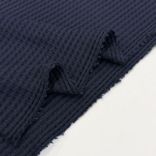 Knit fabrics WAFFLE BIG KNIT navy