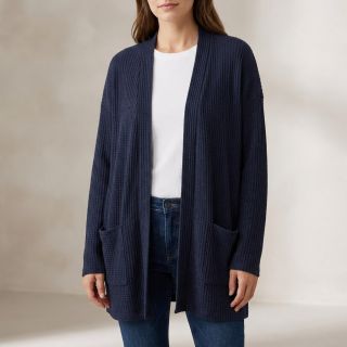 Knit fabrics WAFFLE BIG KNIT navy