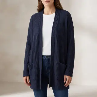 Knit fabrics WAFFLE BIG KNIT navy