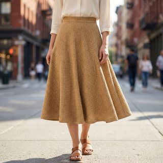 Knitted Angora honey beige