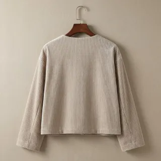 Cosy VELVET LUREX Stripe beige