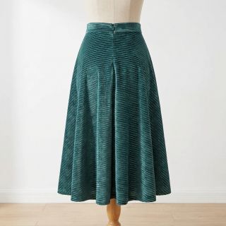 Cosy VELVET LUREX Stripe forest green
