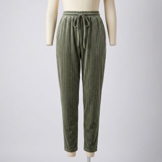 Cosy VELVET LUREX Stripe camo green
