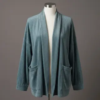 Cosy VELVET LUREX Stripe ocean green